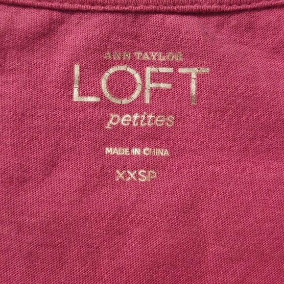 ANN Taylor LOFT Pink Blouse Petite size xxsp - Picture 3 of 8